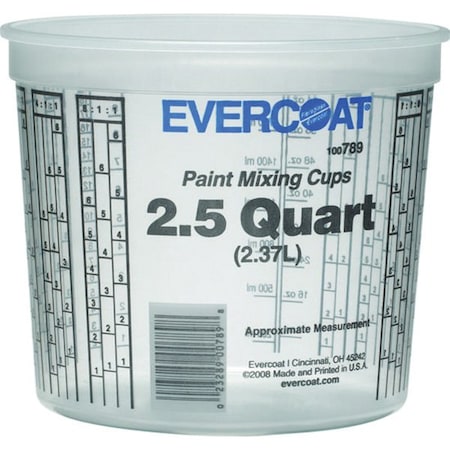 Evercoat 2.5 Quart Paint Mixing Cup, 50PK 100789